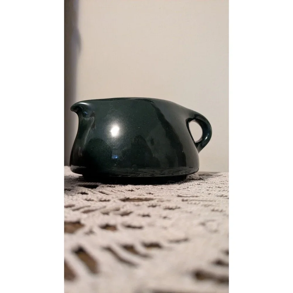 Vintage Russel Wright Iroquois Casual China Forest Green 3-Piece Set - Creamer,